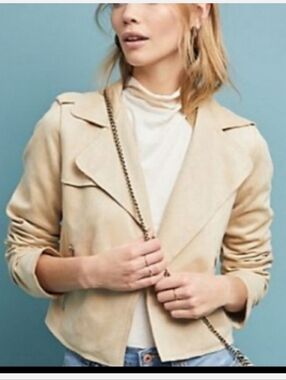 Philosophy Cream Leather Jacket for Women